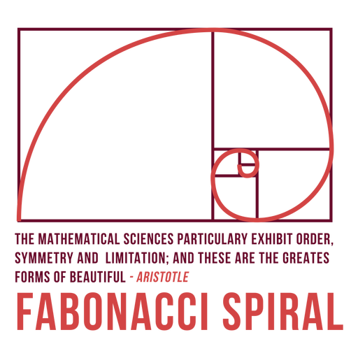 Fabonacci spiral badge PNG Design