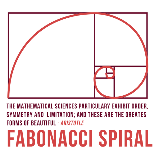 Fabonacci-Spiralabzeichen PNG-Design