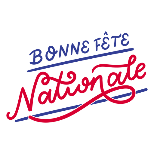 Fete nationale französischer Schriftzug PNG-Design