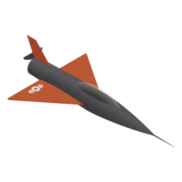 Avión de combate militar isométrico. Diseño PNG