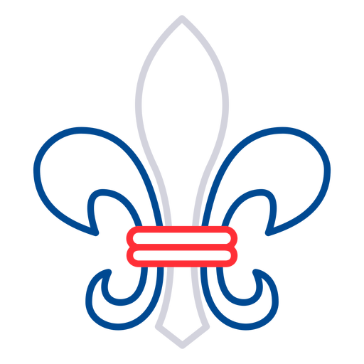 Fleur de lis her?ldica franc?s Diseño PNG