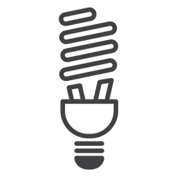 Fluorescent twisted lamp stroke PNG Design