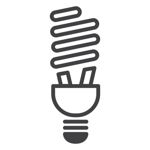 Fluorescent twisted lamp stroke PNG Design