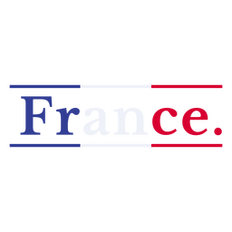 France flag lettering PNG Design