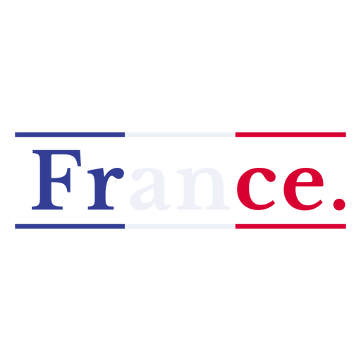 France flag lettering PNG Design