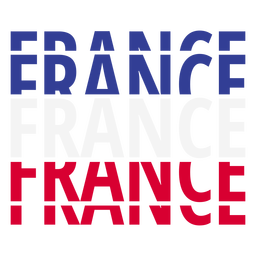 Francia repitió letras Diseño PNG