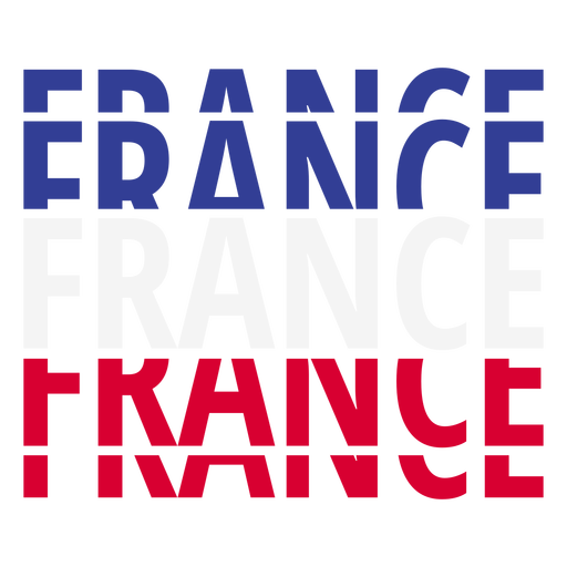 France repeated lettering PNG Design