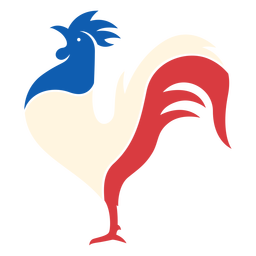Coq flat francês Desenho PNG