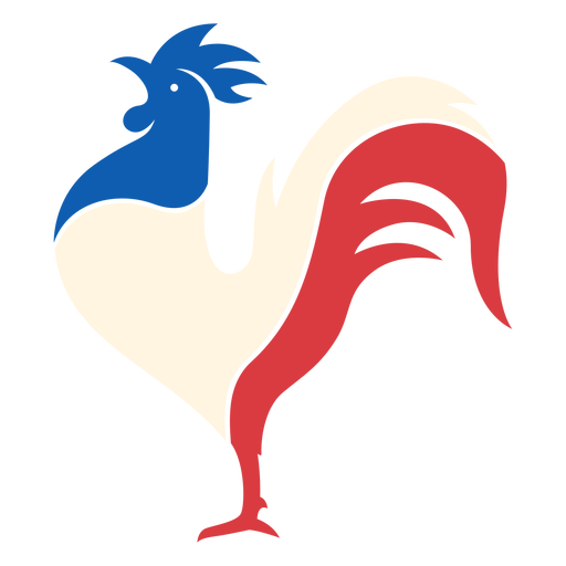 Coq flat francês Desenho PNG