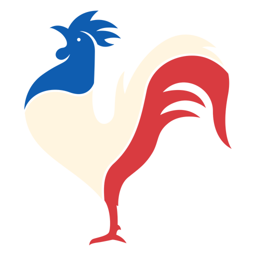 Coq francés plano Diseño PNG