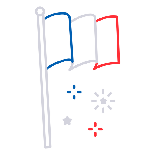 Bandera francesa trazo de la Bastilla Diseño PNG