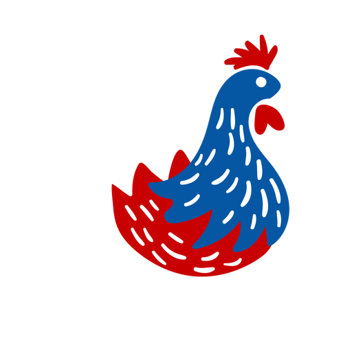 French rooster symbol flat PNG Design