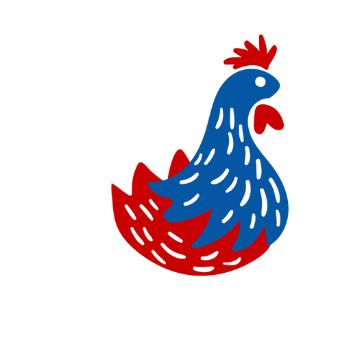 Símbolo de gallo francés plano Diseño PNG