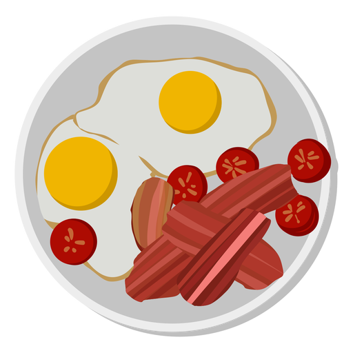 Ilustraci?n de desayuno de huevo frito Diseño PNG