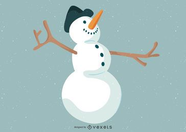Vector de muñeco de nieve gratis