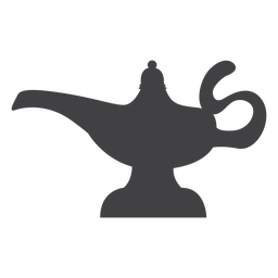 Genie oil lamp silhouette Transparent PNG