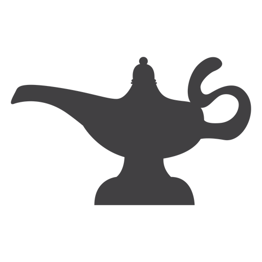 Silueta de lámpara de aceite Genie Diseño PNG