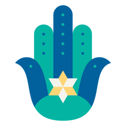 Hamsa mão Star apartamento judaico Desenho PNG
