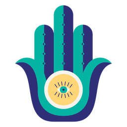 Hamsa hand eye flat PNG Design