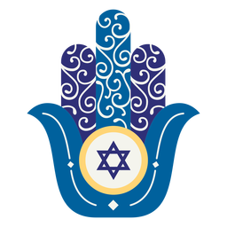 Mano de Hamsa gira plana Diseño PNG
