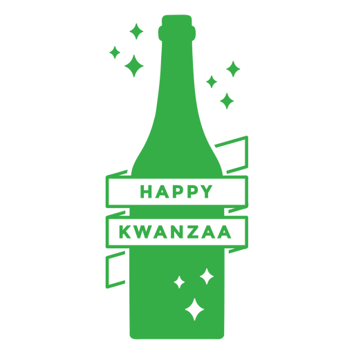 Happy Kwanzaa Flasche funkelt PNG-Design