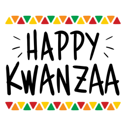 Letras coloridas de Kwanzaa feliz Transparent PNG