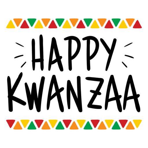 Letras coloridas de Kwanzaa feliz Diseño PNG