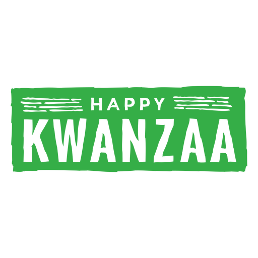 Happy Kwanzaa Plattenbeschriftung PNG-Design