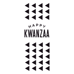 Happy Kwanzaa triangles PNG Design