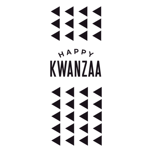 Triángulos felices de Kwanzaa Diseño PNG