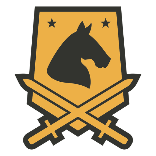 Distintivo de espadas de cavalo Desenho PNG