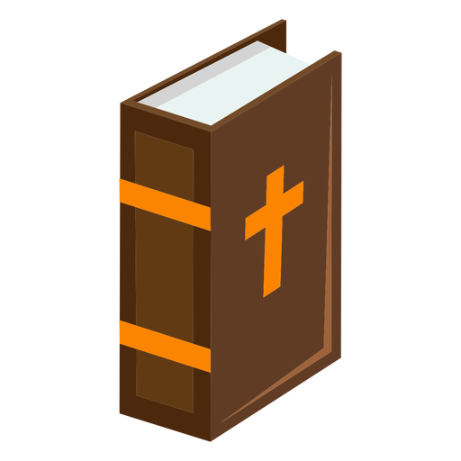 Isometrische stehende Bibel flach PNG-Design