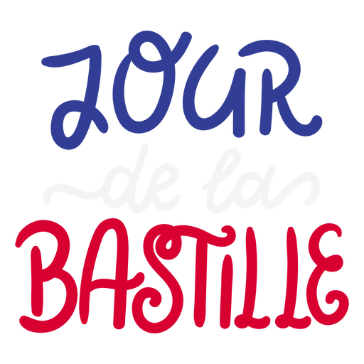 Letras em francês Jour de la Bastille Desenho PNG