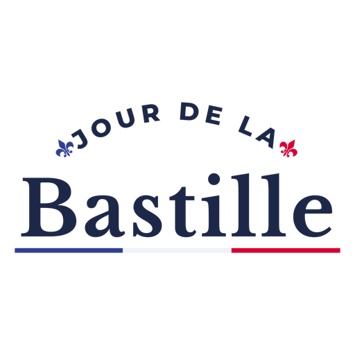Jour de la Bastille Heraldik-Schriftzug PNG-Design