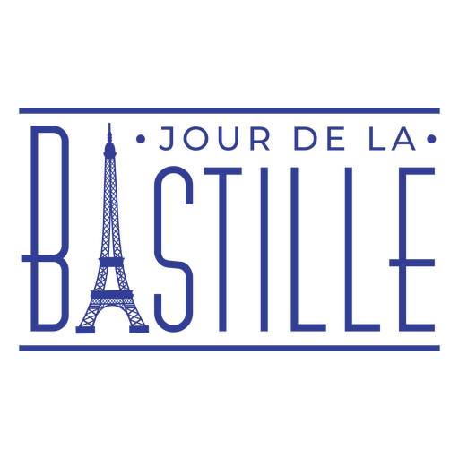 Jour de la Bastille lettering PNG Design