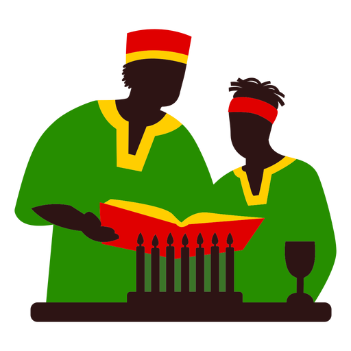 Kwanzaa Mishumaa Saba composição plana Desenho PNG