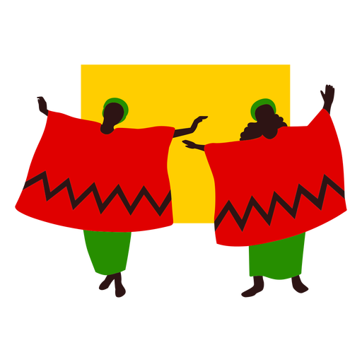 Flat de dança tradicional kwanzaa Desenho PNG