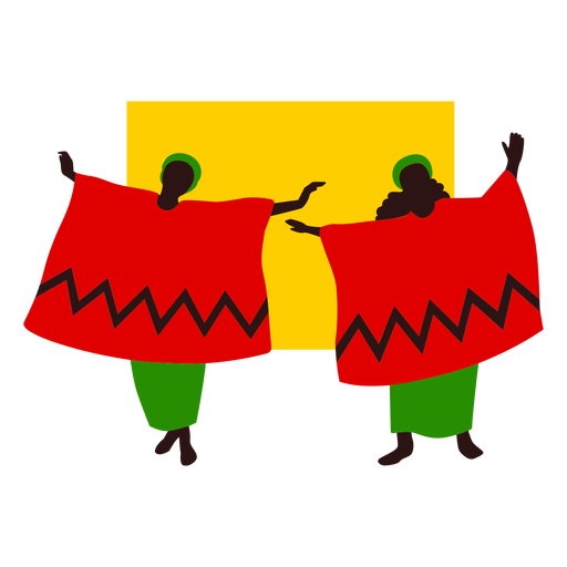 Kwanzaa traditional dance flat PNG Design