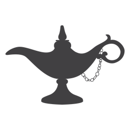 Lampe arabische Ölsilhouette PNG-Design