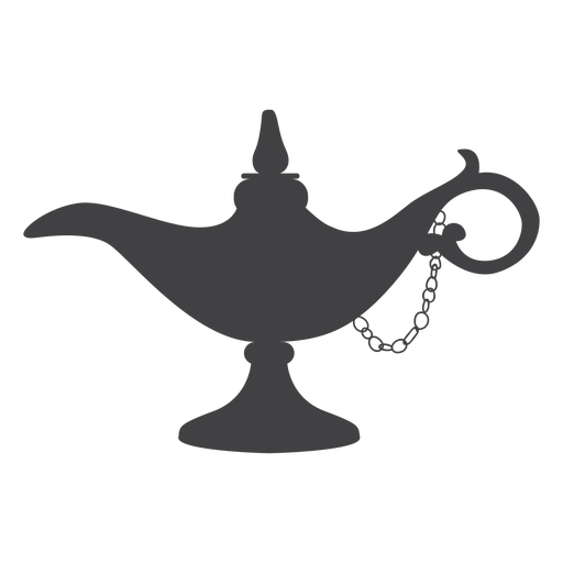 Lamp arabic oil silhouette