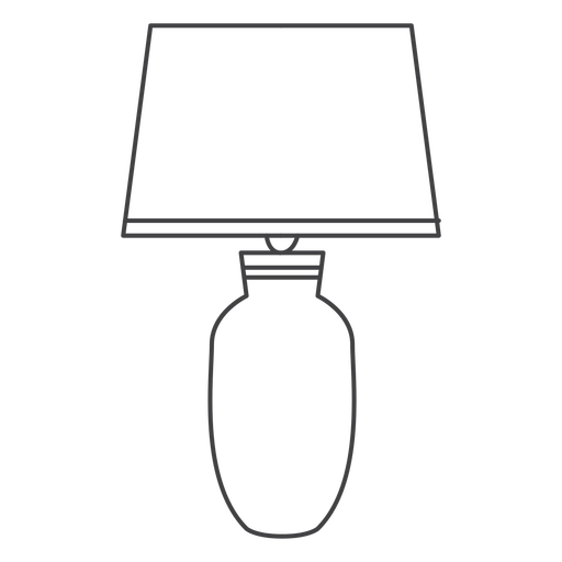 Lampe Nachttisch Schlaganfall PNG-Design