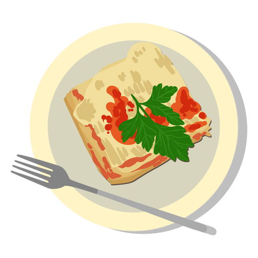 Lasagne-Gericht-Abbildung PNG-Design