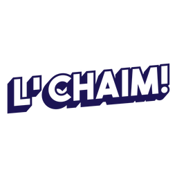 Lchaim caps jewish lettering PNG Design Transparent PNG