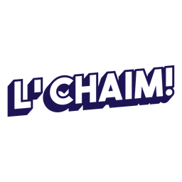 Lchaim caps letras judías Diseño PNG