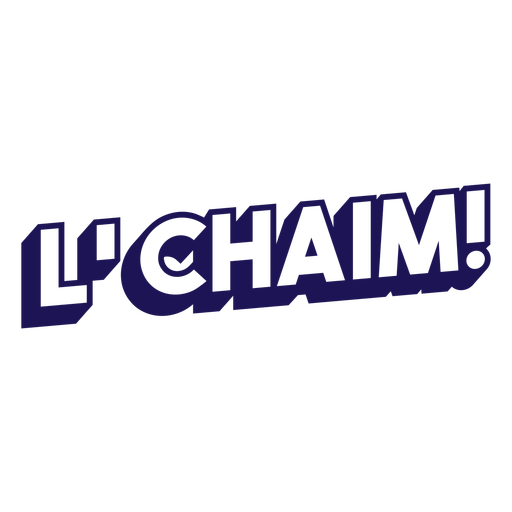 Lchaim caps jewish lettering PNG Design