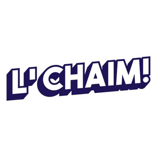 Lchaim caps letras judías Diseño PNG