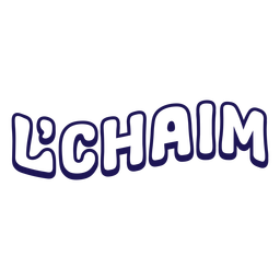 Letras en negrita de Lchaim Diseño PNG