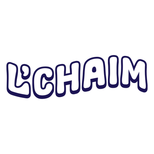 Letras en negrita de Lchaim Diseño PNG