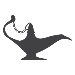 Silhueta da lâmpada mágica do gênio Desenho PNG