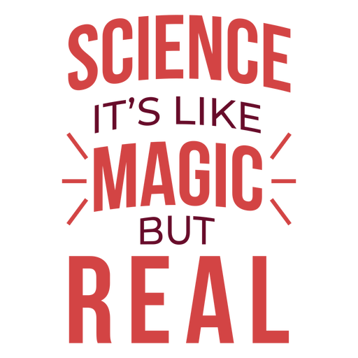 Magic science quote badge PNG Design